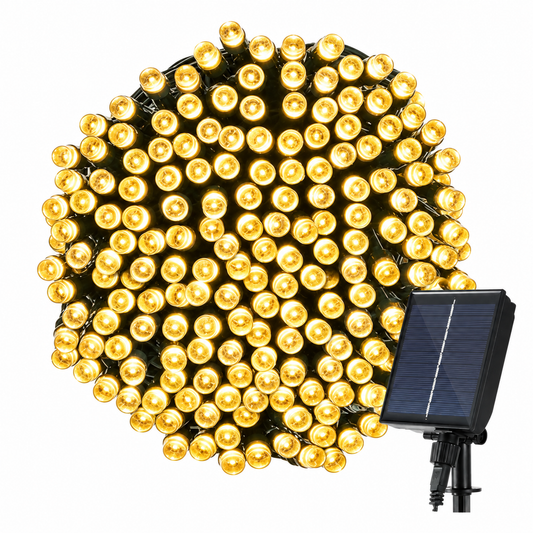 Luces LED Solares Navideñas Amarillas 300 LED