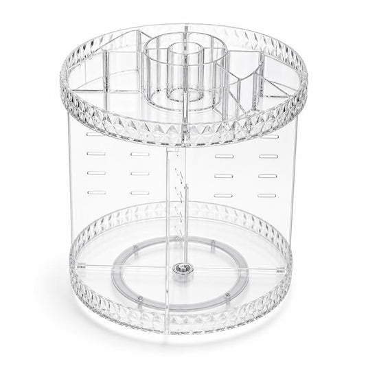 Organizador de maquillaje giratorio 360° vacío, foto de estudio
