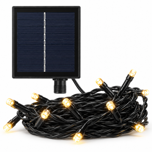 Luces LED Solares Navideñas Amarillas 300 LED