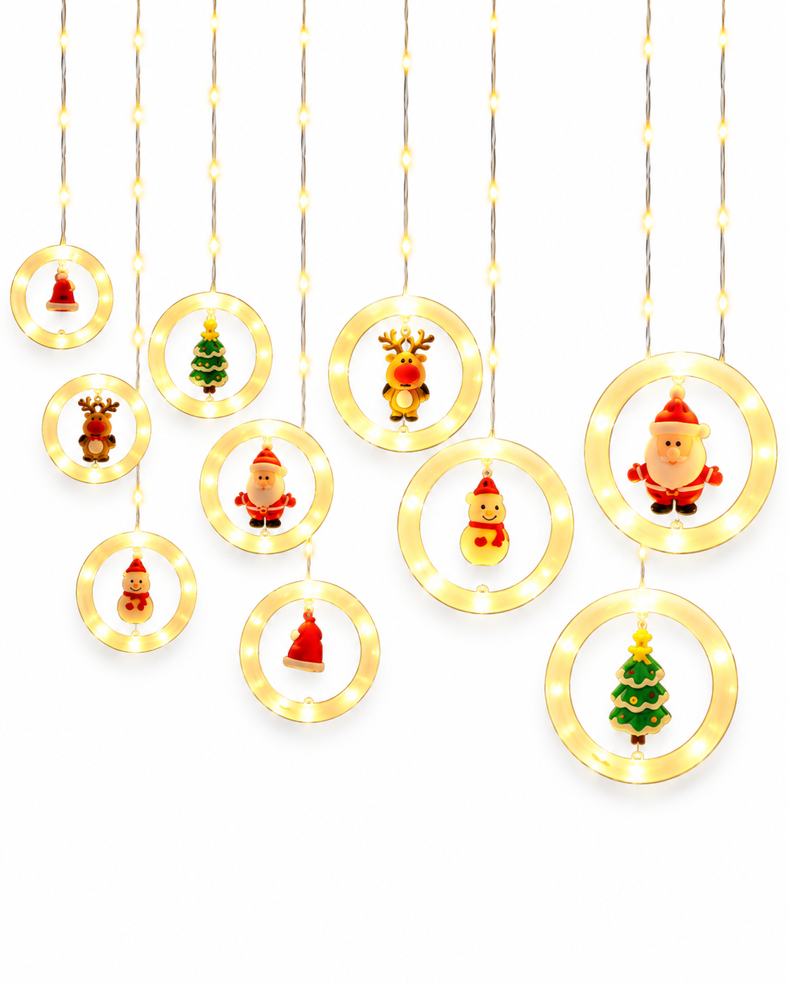 Aro de Luz Navideño con Figuras LED