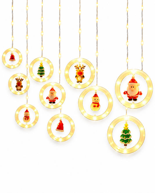 Aro de Luz Navideño con Figuras LED