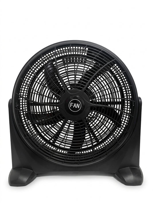 Ventilador circulador de aire de piso de 20 pulgadas negro, vista frontal