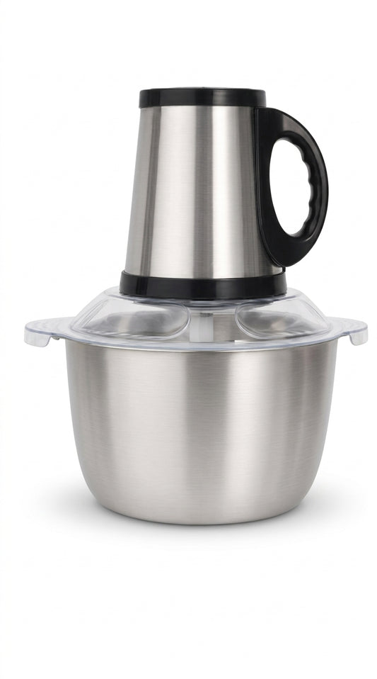 Procesador picador de alimentos de 5 litros de acero inoxidable con tapa transparente