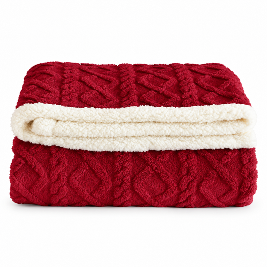 Cobija sherpa reversible color corinto doblada D-Todo GT