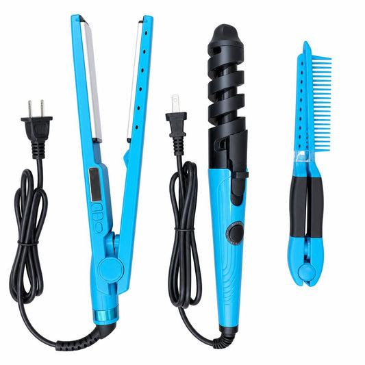 Set completo: plancha, rizadora y peine Nano Titanium PRO