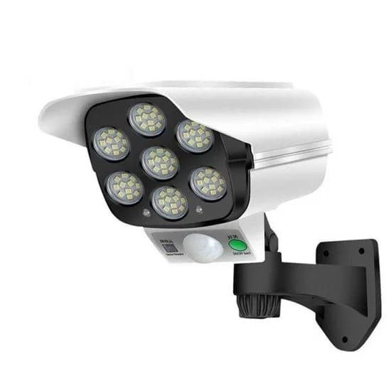 Lámpara solar tipo cámara de seguridad